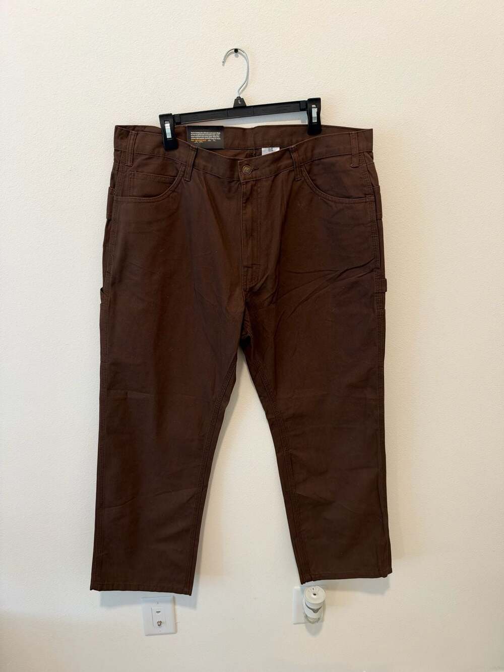Berne Washed Duck Carpenter Pant Size 38x30 Brown Workwear